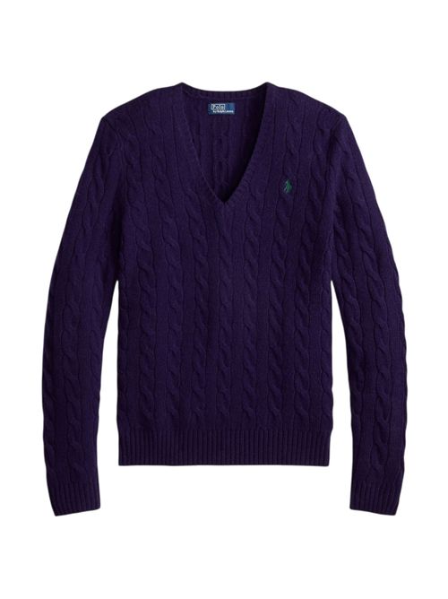 scollo a v donna a trecce viola Ralph Lauren | 211971866010